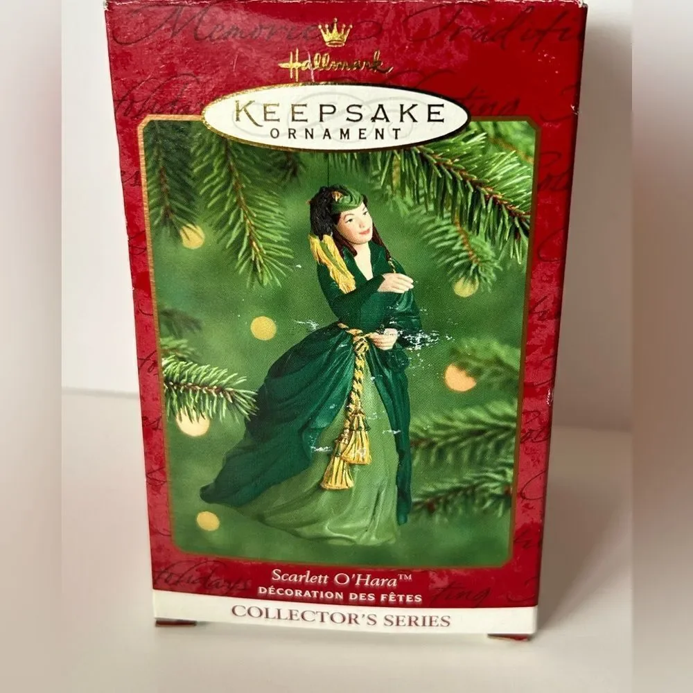 Scarlett O'Hara Green Gown Dress Hallmark Keepsake Christmas Ornament 2000 New